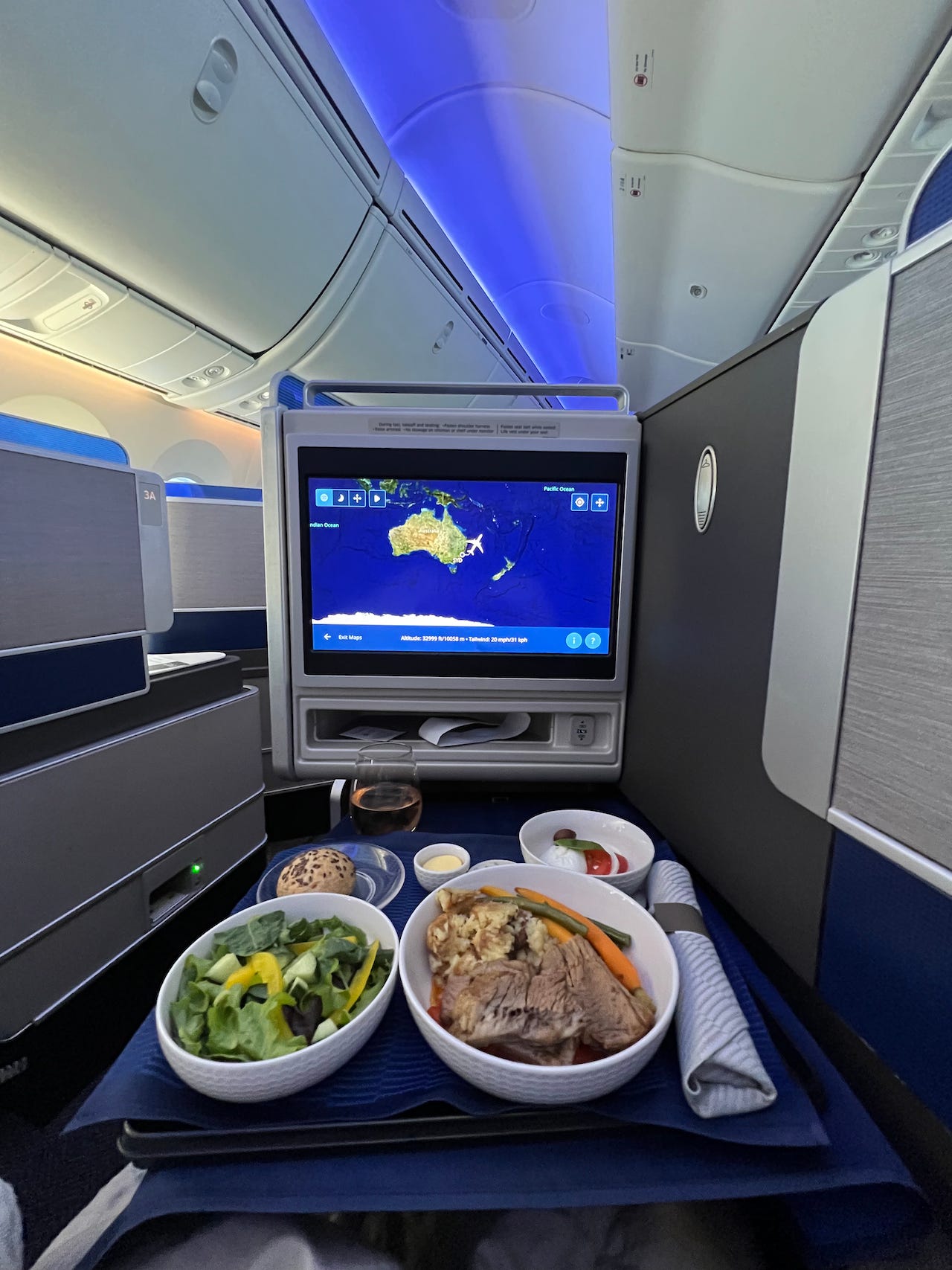 On some occasions, Crawford has received free upgrades to United Airlines Polaris business class cabin.